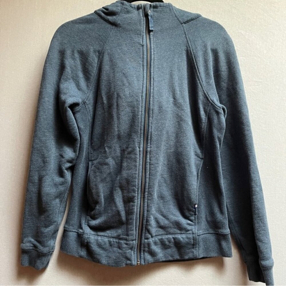 Kit and Ace Coastal Full Zip Up Blue Heavyweight Cotton Hoodie Sweater Sz S